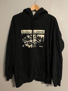 Yellow Rat Bastard Hoodie Mens 2XL Black Radio Silence Graphic Rock Music